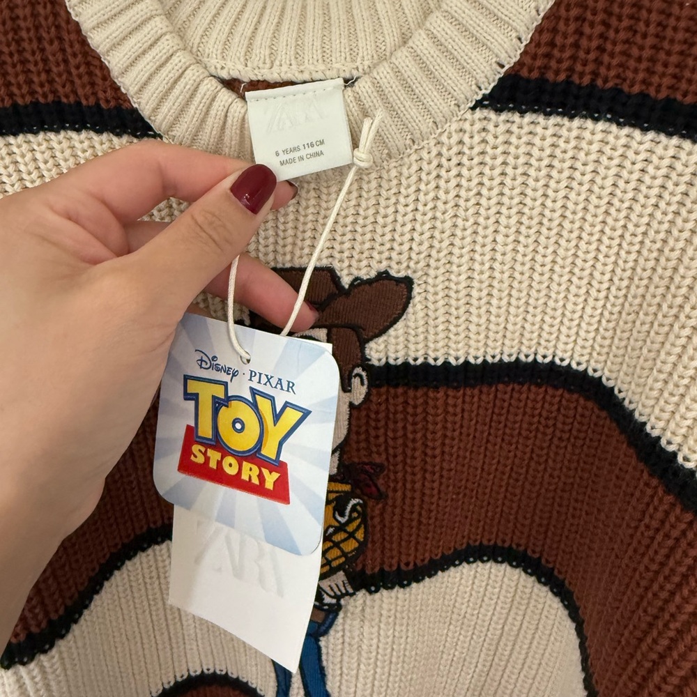 Zara Toy Story Woody Knit Sweater 6 Years NWT - Picture 3 of 4
